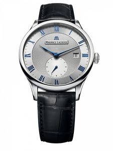 Maurice Lacroix Masterpiece Black Leather Mens Automatic Watch MP6907-SS001-110