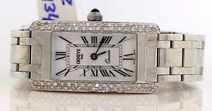 GORGEOUS 14K WHITE GOLD GENEVE WATCH WITH DIAMONDS! EXCEPTIONAL! #41