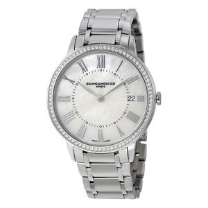 Baume and Mercier Mother of Pearl Dial Diamond Ladies Watch MOA10227