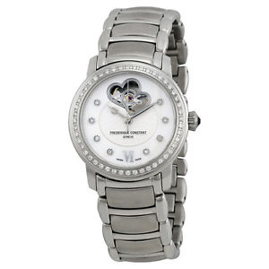 Frederique Constant White Mother of Pearl Ladies Watch FC-310DHB2PD6B