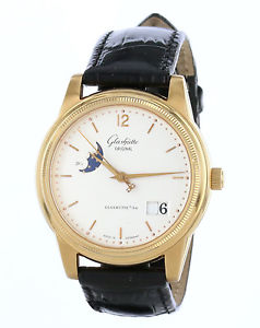 Glashutte Senator Panorama Date Moon Phase 18k Or Rose + Garantie