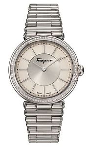 Ferragamo Women's FIN050015 Style Diamond Stainless Steel Wristwatch