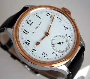 Superbe HENRY MOSER & Cie JUMBO STYLE ANCIEN Précision mariage swiss MONTRE ca