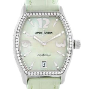 Ulysse Nardin Michelangelo Midsize Steel Diamond Watch 113-48 Unworn