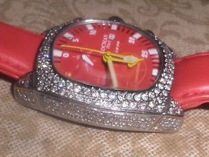 Vtg LOCMAN Wristwatch Italy 5ct 190+ GENUINE DIAMONDS Chronograph Casual/Sport
