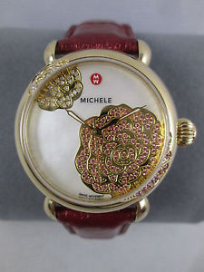 NEW Michele Gold Diamond Sapphire Jardin CSX Limited Edition Watch MW03T39C3989
