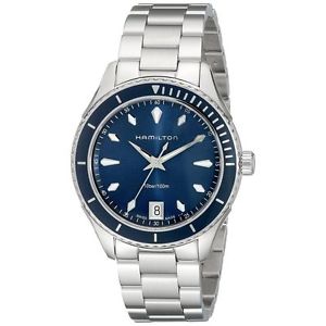 Hamilton H37451141 Womens Blue Dial Quartz Watch with Stainless Steel Strap