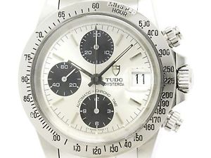 Polished TUDOR Oyster Date Chrono Time Big Block Automatic Watch  (BF111489)