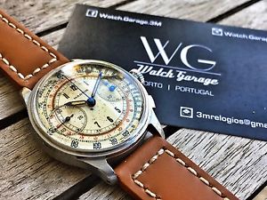 Vintage military Marvin Chronograph with Valjoux 22 and original Bund strap.