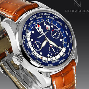 GIRARD PERREGAUX CHRONOGRAPH 43MM WW.TC WORLD TIME 18K WHITE GOLD WATCH REF 4980