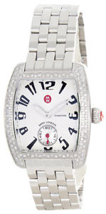 MICHELE Womens Mini Urban Diamond Silver Dial Steel Bracelet Watch MW02A01A2927