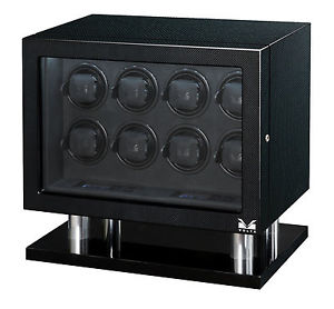 New High Quality VOLTA Carbon Fiber finish - Automatic 8 Watch Winder Box