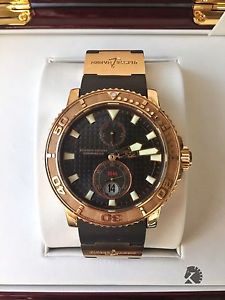 Ulysse Nardin Maxi Marine Diver 18K Rose Gold 266-33 Box/Booklets