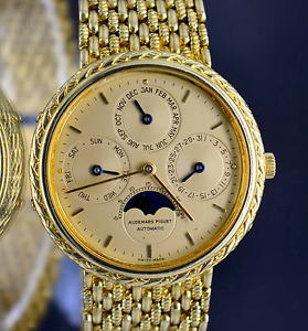 Vintage 18k Yellow Gold Audemars Piguet Quantieme Perpetuel Automatic