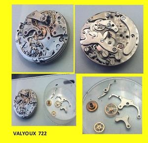 f  Valjoux 722 cal 13 '' 3 k - RARE movement for chronographe wristwatch R 722