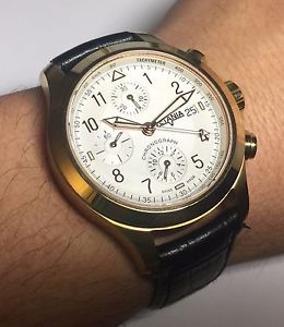 VETANIA Swiss 10 Micron Gold-Plated Ltd Edition Valjoux 7750 Auto Chrono Watch