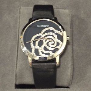 ​Valentino Rose Black Women's Watch Black Leather Diamonds V41SBQ-9999-SS009