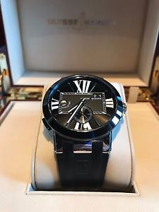 ULYSSE NARDIN EXECUTIVE DUAL TIME GMT STAINLESS STEEL RUBBER STRAP 243/00-3/42