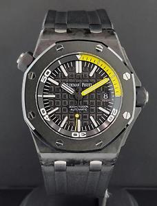 Audemars Piguet Royal Oak Offshore Diver 42mm Black Forged Carbon Case Box Paper