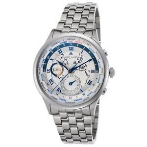 Maurice Lacroix Mp6008-Ss002-111 Men's Masterpiece Automatic Gmt Ss Silver-Tone