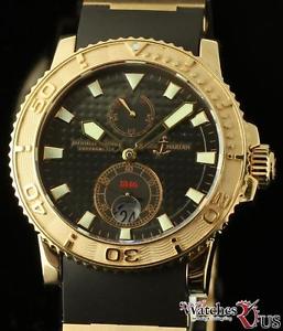 Ulysse Nardin NEW Maxi Marine Diver Gold 266-33-3A/925 Box/Papers/Warranty #UN7