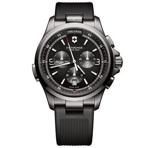 Victorinox Swiss Army Night Vision Chronograph 241731 Black/Black Rubber Analog