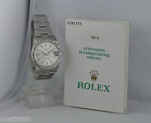 WATCH ROLEX DATE BOX AND PAPERS STEEL 2004 AUTOMATIC CAL. 3135 REF. 15210 NEW