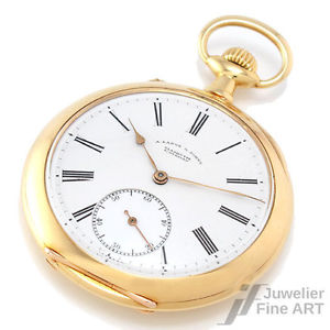 A. Lange & Söhne 1A *Lepine-Taschenuhr* Ø 54mm aus 18K Gold - Handaufzug -Top!