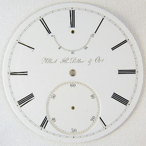 ALBERT H POTTER 44mm UP/DOWN INDICATOR RARE POCKET WATCH DIAL