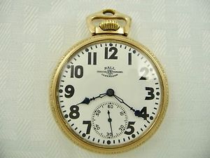 1920 - 16 Size BALL HAMILTON Model 999 Pocket Watch 23 Jewels