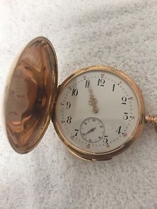 14k gold rare quarter repeat pocket watch