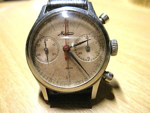 VINTAGE, MINERVA 2 REGISTER, CHRONOGRAPH WRISTWATCH, 20CH, STLS./STL.