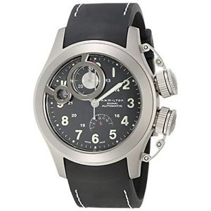 Hamilton Men's H77746333 Frogman Black Dial Watch