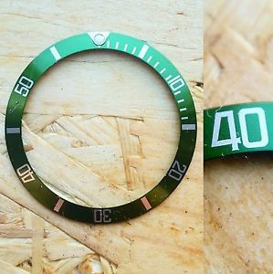 Rolex Insert Inlay bezel ghiera submariner 16610lv fat flat four green verde