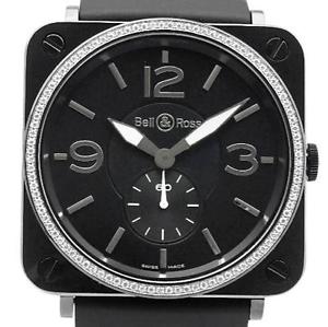 Pre-Owned BELL & ROSS Aviation Diamond Bezel Quartz Men's Watch BRS-98-BCS, ML