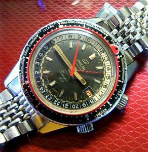 Vintage 1968 Enicar Sherpa GMT Worldtimer EPSA Explorer's watch,fully overhauled