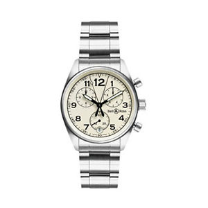 Bell & Ross Vintage 120 Men's Chronograph Sapphire Glass Quartz Watch BRV120