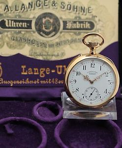 A. Lange & Söhne - feine frühe Glashütter Herrentaschenuhr in Qualität 1A