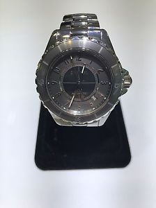 Chanel J12 Automatic Watch H2979 Grey Ceramic & Titanium 38mm Box & Papers Mint