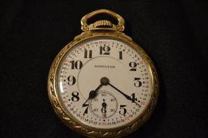 Rare Beautiful Hamilton Grade 950E Elimar Railroad Grade 10K GF Pocket Watch