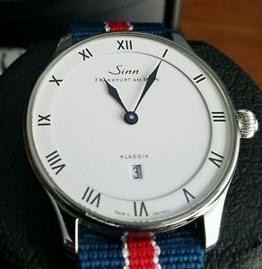 Sinn 1746 Klassik Watch ETA 2892 automatic movement steel & leather straps