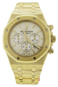 Audemars Piguet Royal Oak Yellow Gold 41mm White Dial Chronograph  26320ba