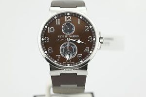 Ulysse Nardin Maxi Marine Chronometer Brown Dial 263-66 on Rubber Strap
