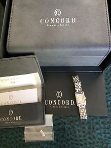Concord Ladies white gold and dimond dress watch