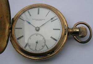 RARE EARLY 1884 ROCKFORD WATCH CO ILLINOIS G.P. FULL HUNTER CASE 18 SIZE WORKING