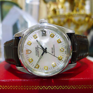 Mens TUDOR 1988 Stainless Steel Gold Diamond 34mm Ref: 74000N Watch
