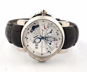 ULYSSE NARDIN SONATA CATHEDRAL DUAL TIME GMT 18K WHITE GOLD 670-88 MENS WATCH