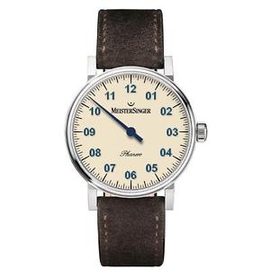 MEISTERSINGER WOMEN'S PHANERO 35MM BROWN LEATHER BAND MECHANICAL WATCH PH303
