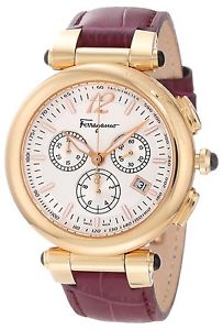 Ferragamo Women's F77LCQ5091 SB42 Idillio Gold Ion Plated  Purple Leather Watch