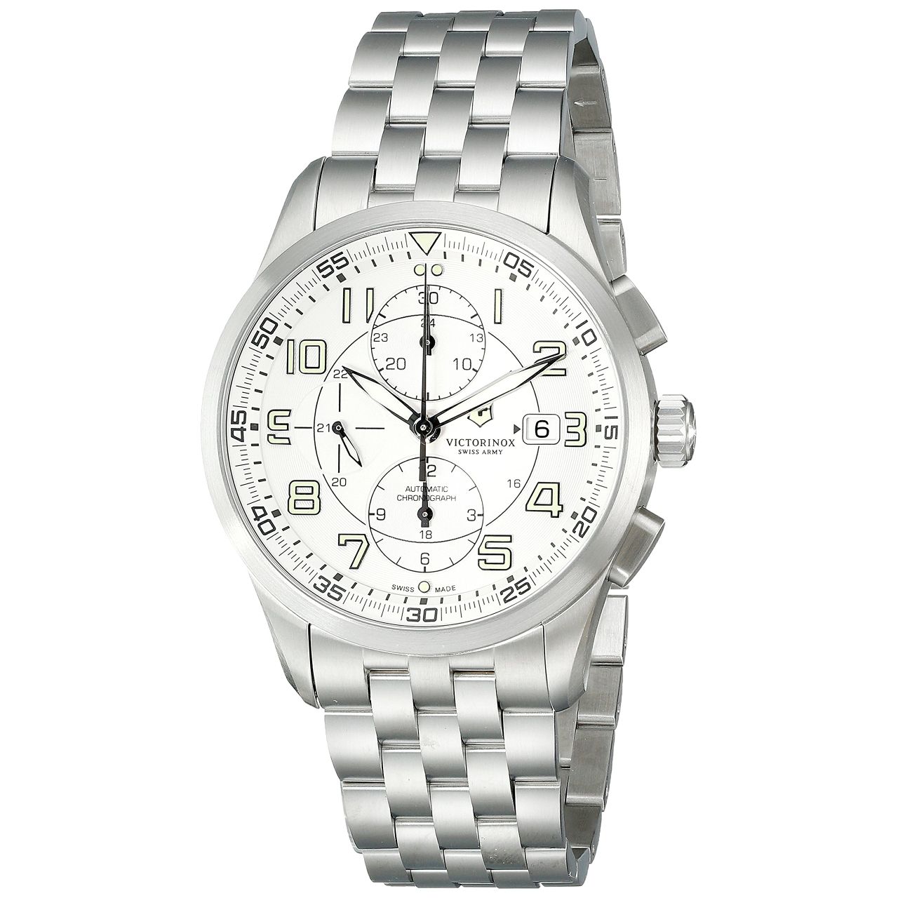 Victorinox Men's 241621 AirBoss Analog Display Swiss Automatic Silver Watch